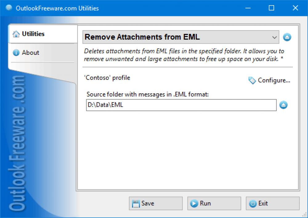 Remove Attachments from EML Files 4.11 (Freeware 0.31Mb)