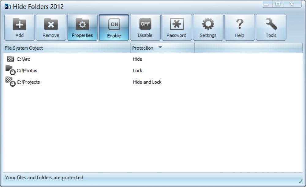 Hide Folders 5.3 (Shareware 6.27Mb)
