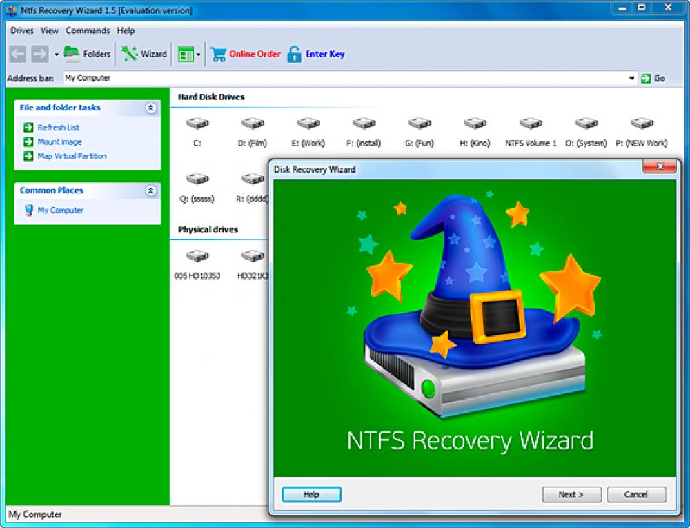 NTFS Recovery Wizard 2.69.5 (Shareware 7.58Mb)