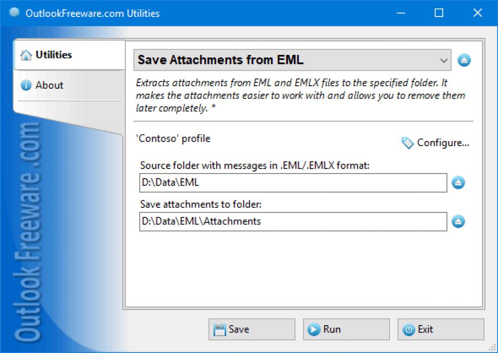 Save Attachments from EML Files 4.11 (Freeware 0.30Mb)