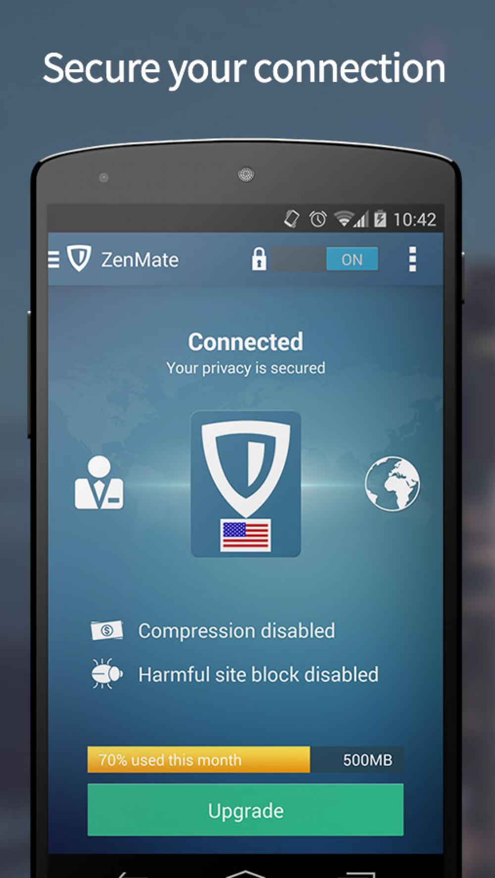 ZenMate VPN Free for Android 2.5.3 (Freeware 0.00Mb)