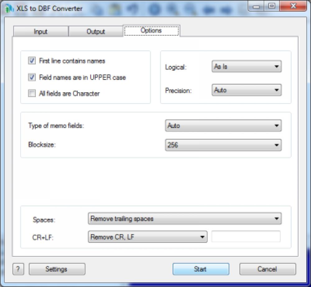 XLS (Excel) to DBF Converter 3.45 (Shareware 21.01Mb)