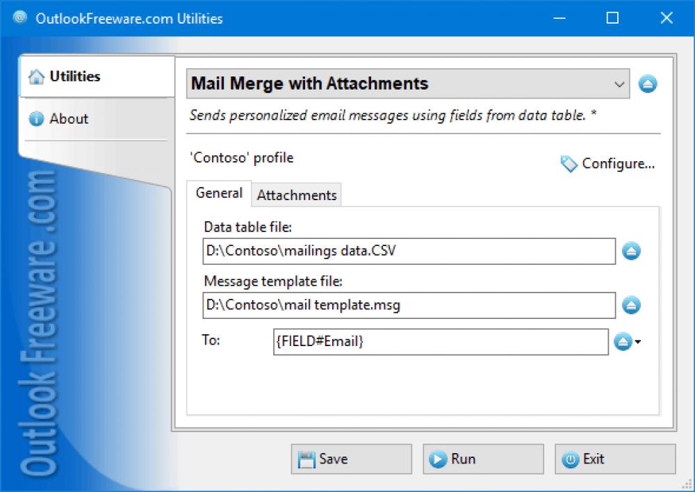 Mail Merge with Attachments 4.11 (Freeware 0.30Mb)