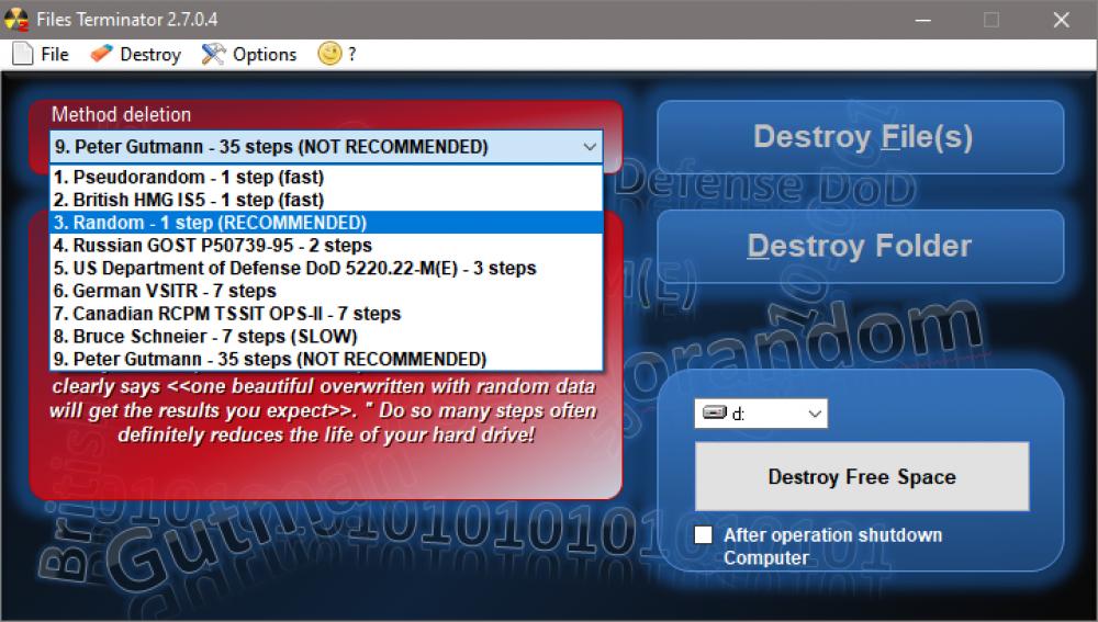 Files Terminator Free 2.7.0.4 (Freeware 3.85Mb)