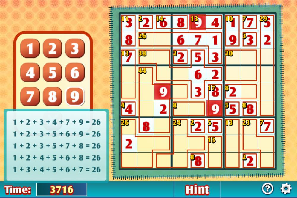 Killer Sudoku 1.3.2 (Freeware 0.64Mb)