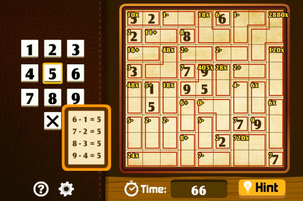 Calcudoku 1.0.0 (Freeware 0.64Mb)