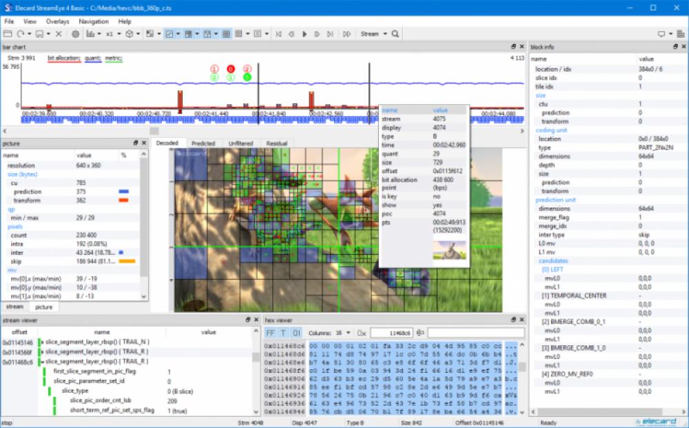 Elecard StreamEye Basic 4.4 (Shareware 43.42Mb)