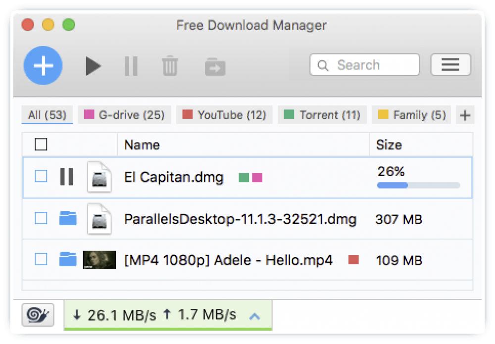 Free Download Manager for Mac 5.1.37 (Freeware 65.06Mb)