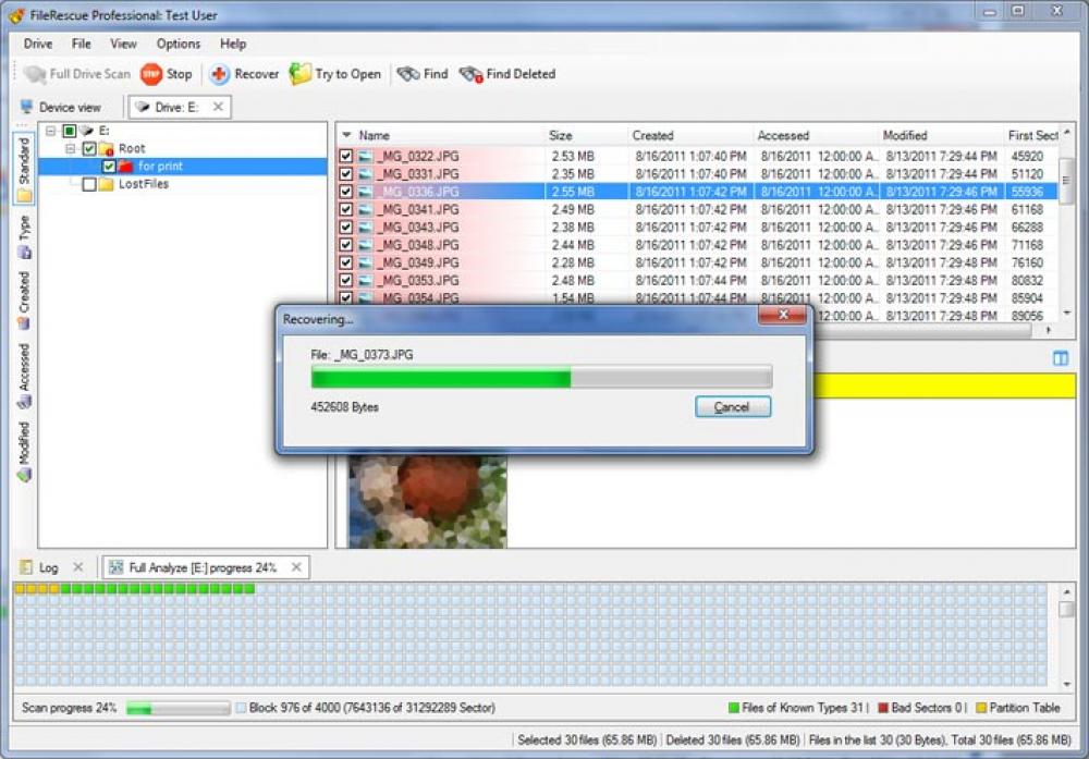 FileRescue Professional 4.11 (Shareware 3.00Mb)