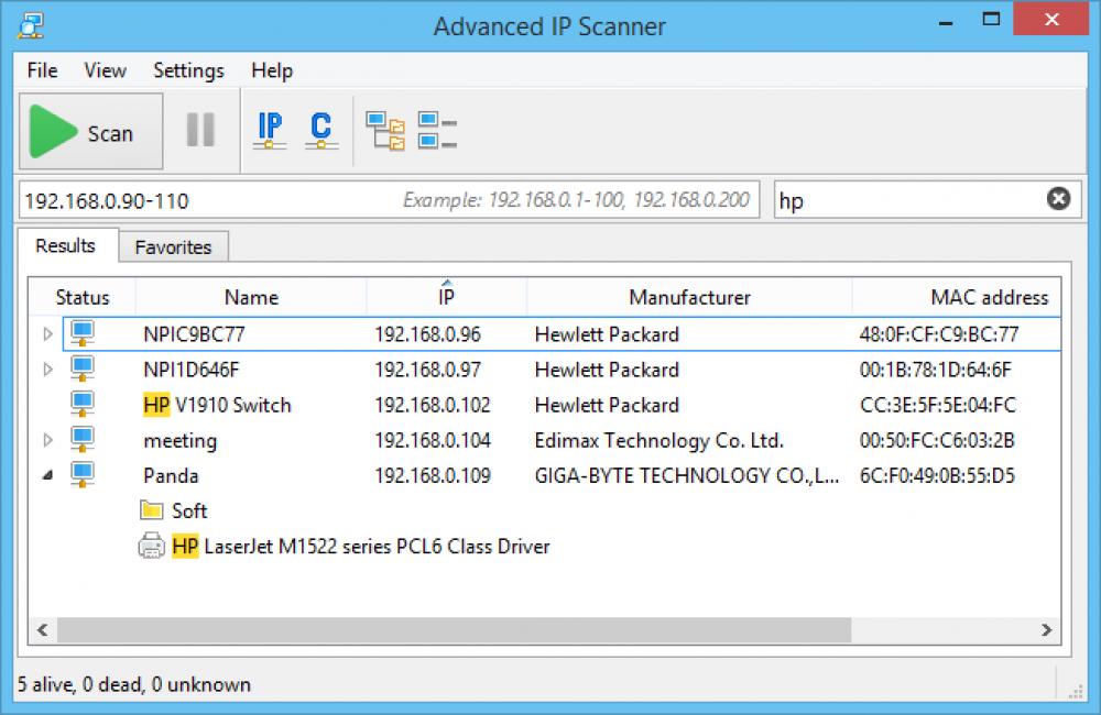 Advanced IP Scanner 2.5.1 (Freeware 19.44Mb)