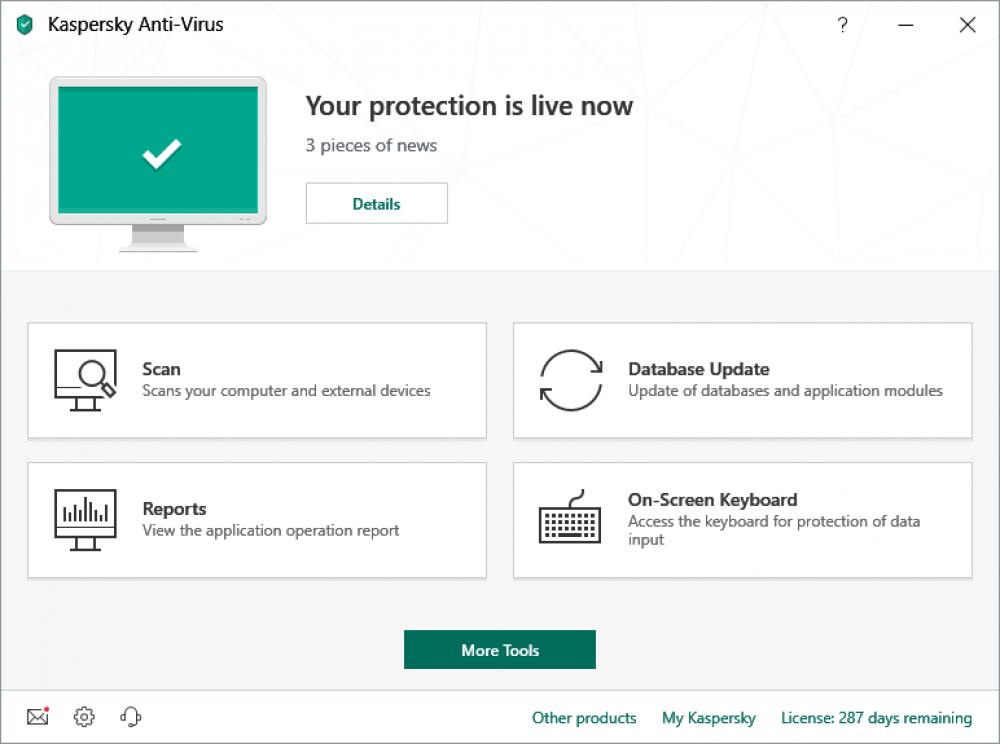 Kaspersky Anti-Virus 19.0.0.1088a (Shareware 2.56Mb)