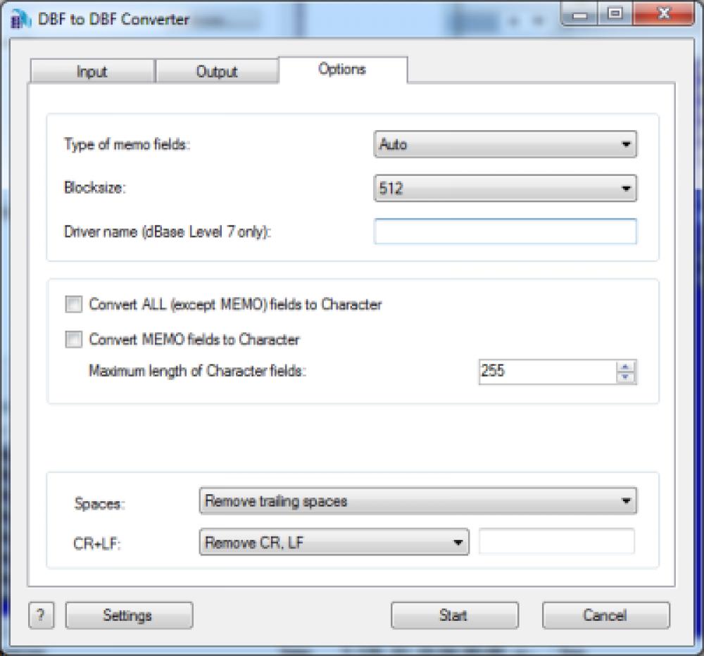 DBF to DBF Converter 3.45 (Shareware 21.01Mb)