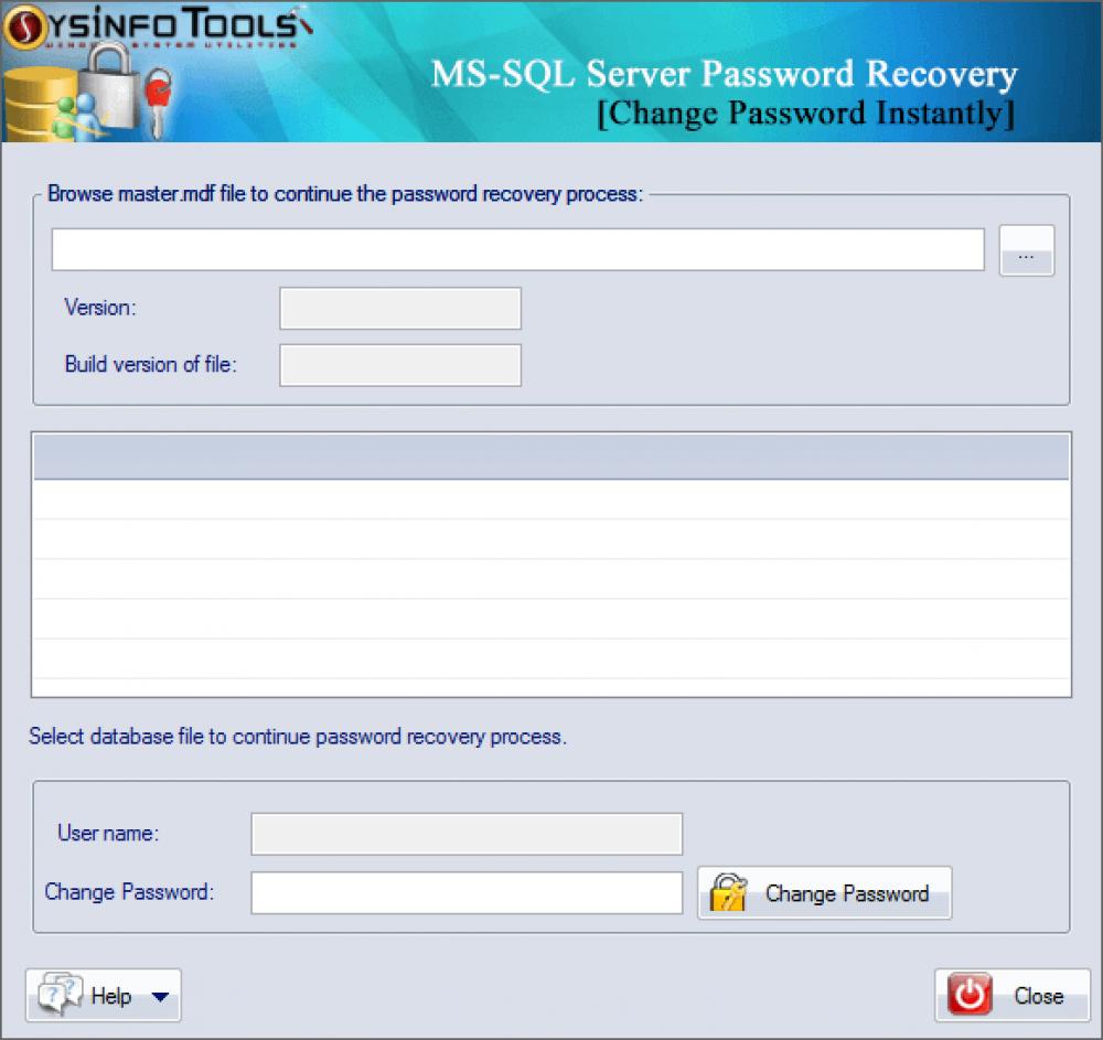 SQL Server Password Recovery 1 (Shareware 2.79Mb)