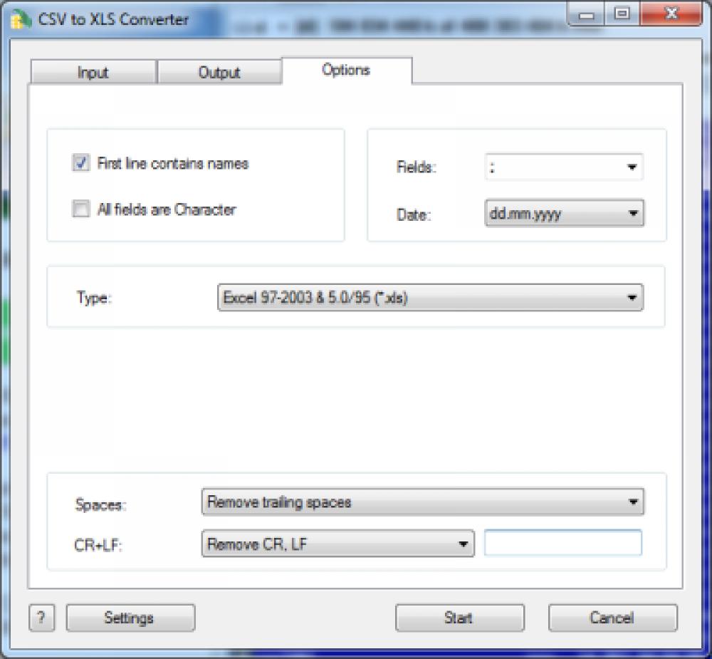 CSV to XLS (Excel) Converter 3.45 (Shareware 21.01Mb)
