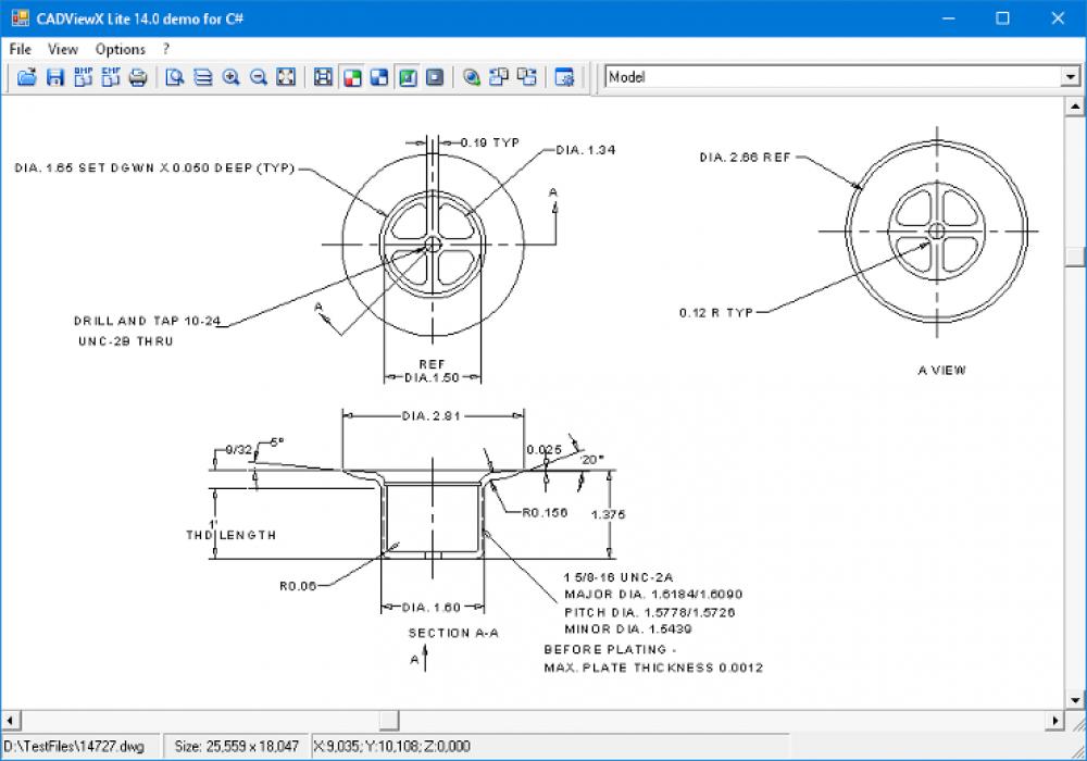 CADViewX: ActiveX for DWG, DXF, PLT, CGM 14 (Shareware 13.15Mb)