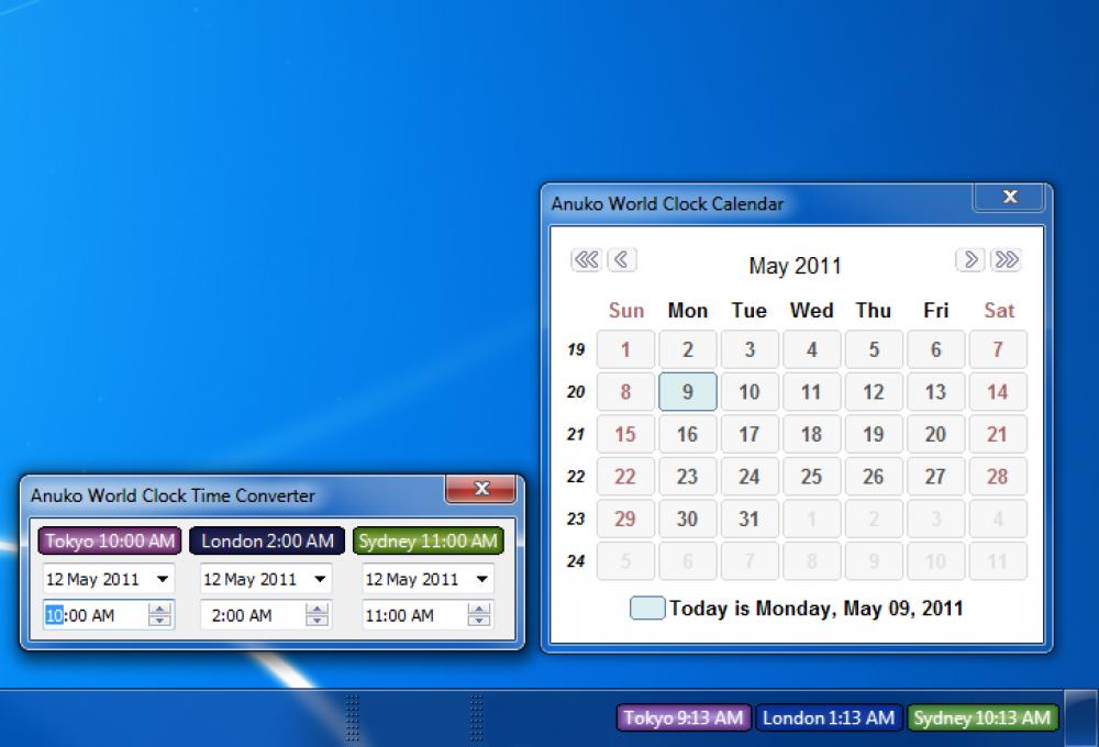 Anuko World Clock 5.8.1 (Shareware 3.92Mb)