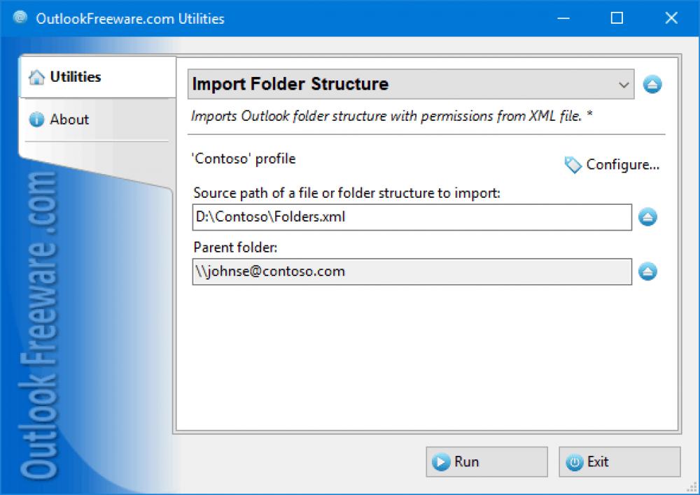 Import Folder Structure for Outlook 4.20 (Freeware 0.30Mb)