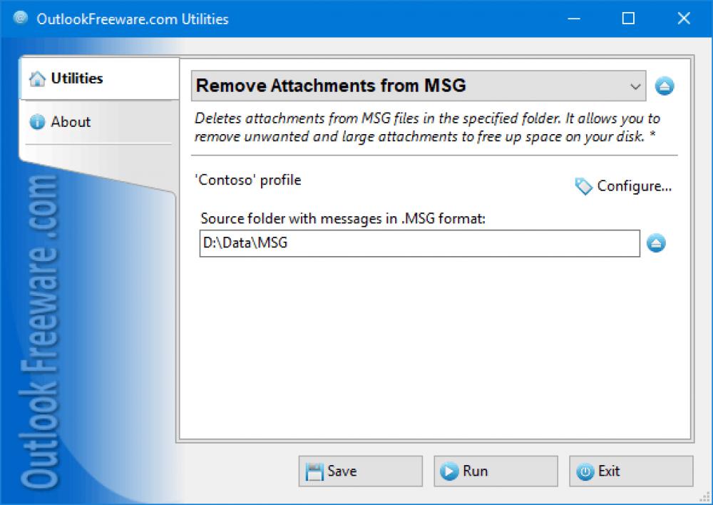 Remove Attachments from MSG Files 4.11 (Freeware 0.31Mb)