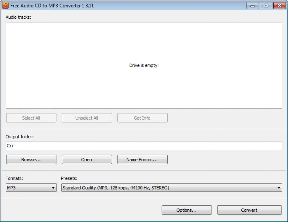 Free Audio CD to MP3 Converter 1.3.12.1228 (Freeware 25.98Mb)