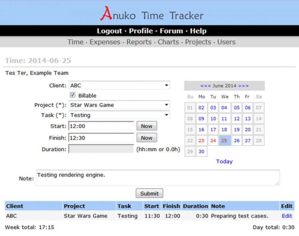 Anuko Time Tracker 1.8 (Freeware 1.21Mb)