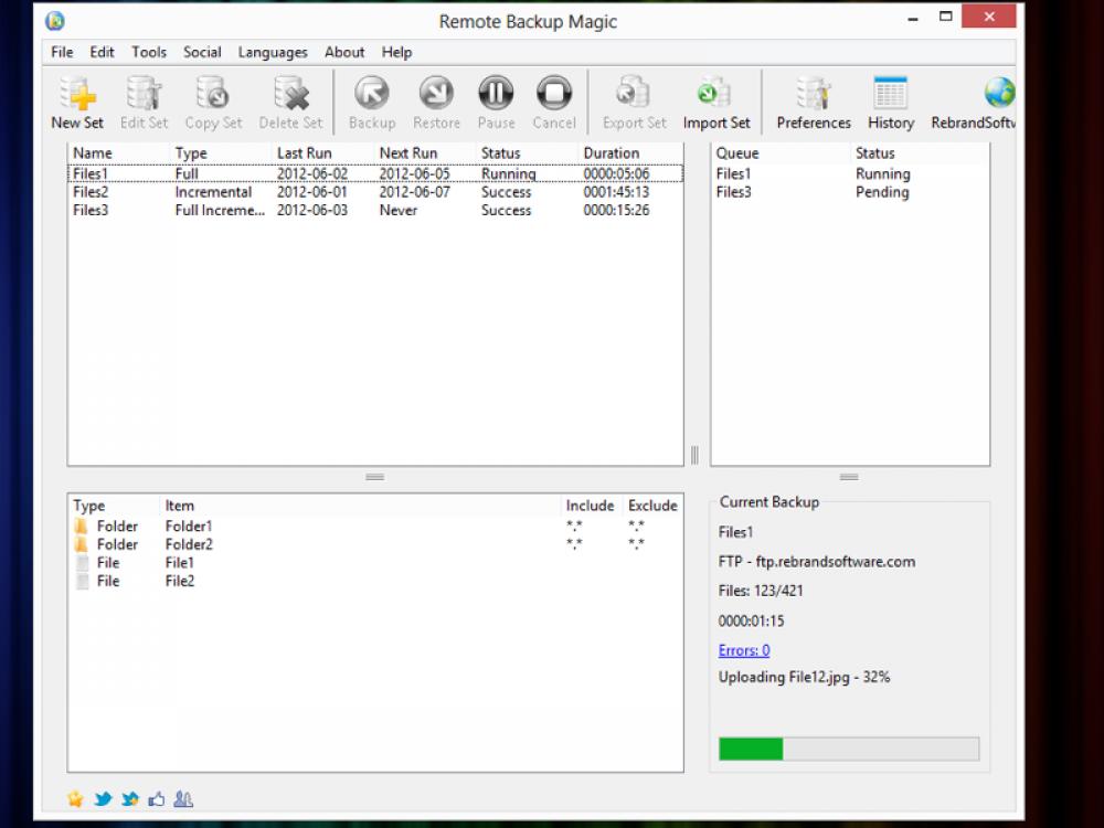 Remote Backup Magic 4.2 (Shareware 4.24Mb)