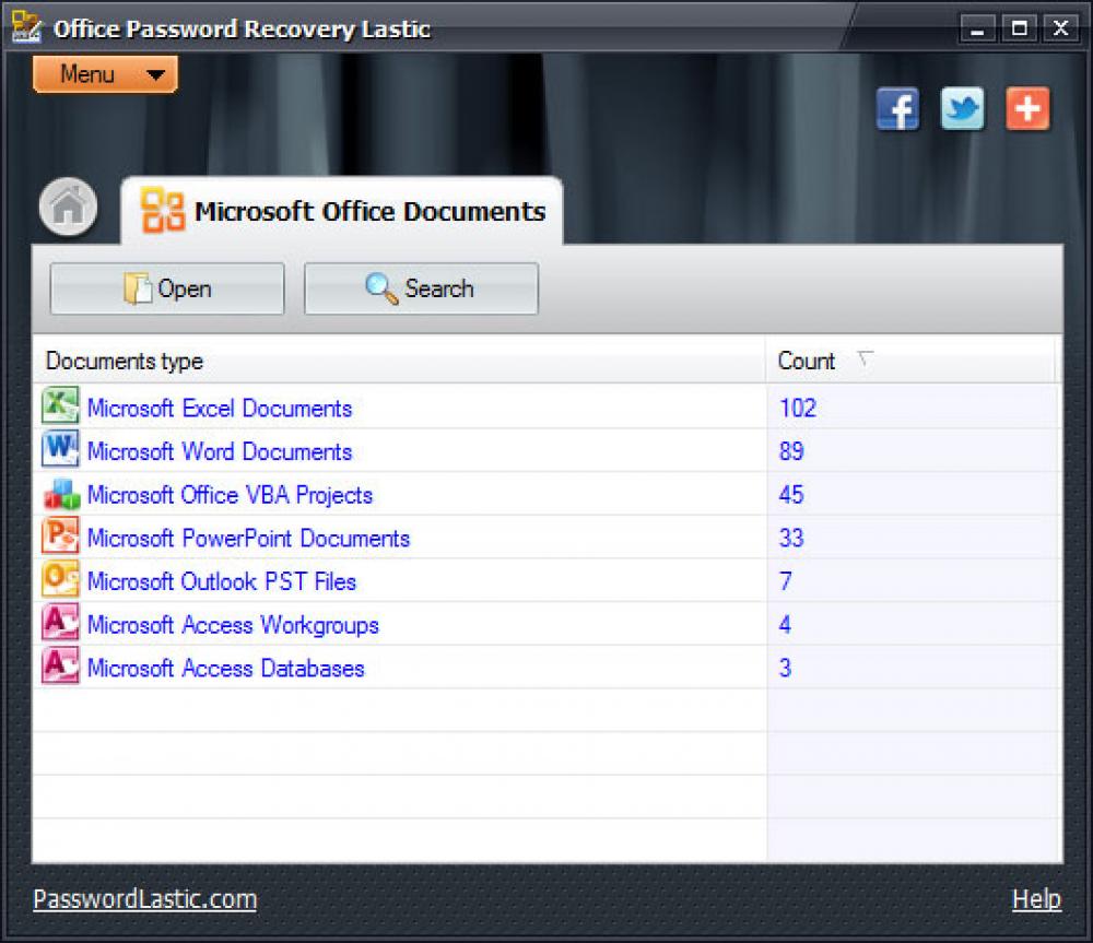 Office Password Recovery Lastic 1.3 (Shareware 2.49Mb)