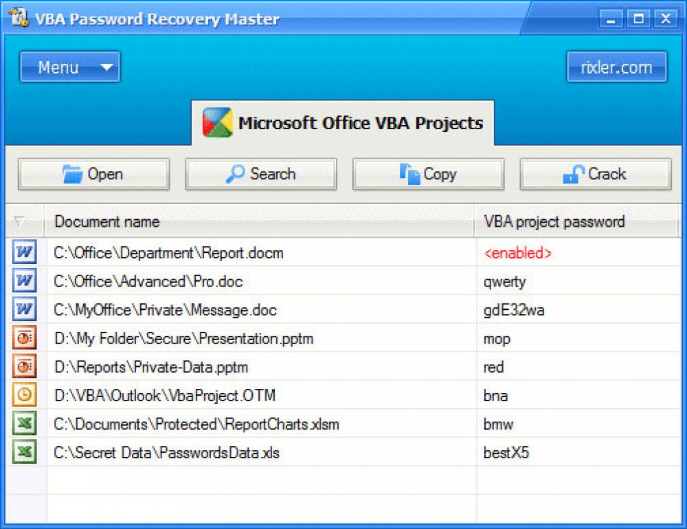 VBA Password Recovery Master 3.2.0.1 (Shareware 2.22Mb)