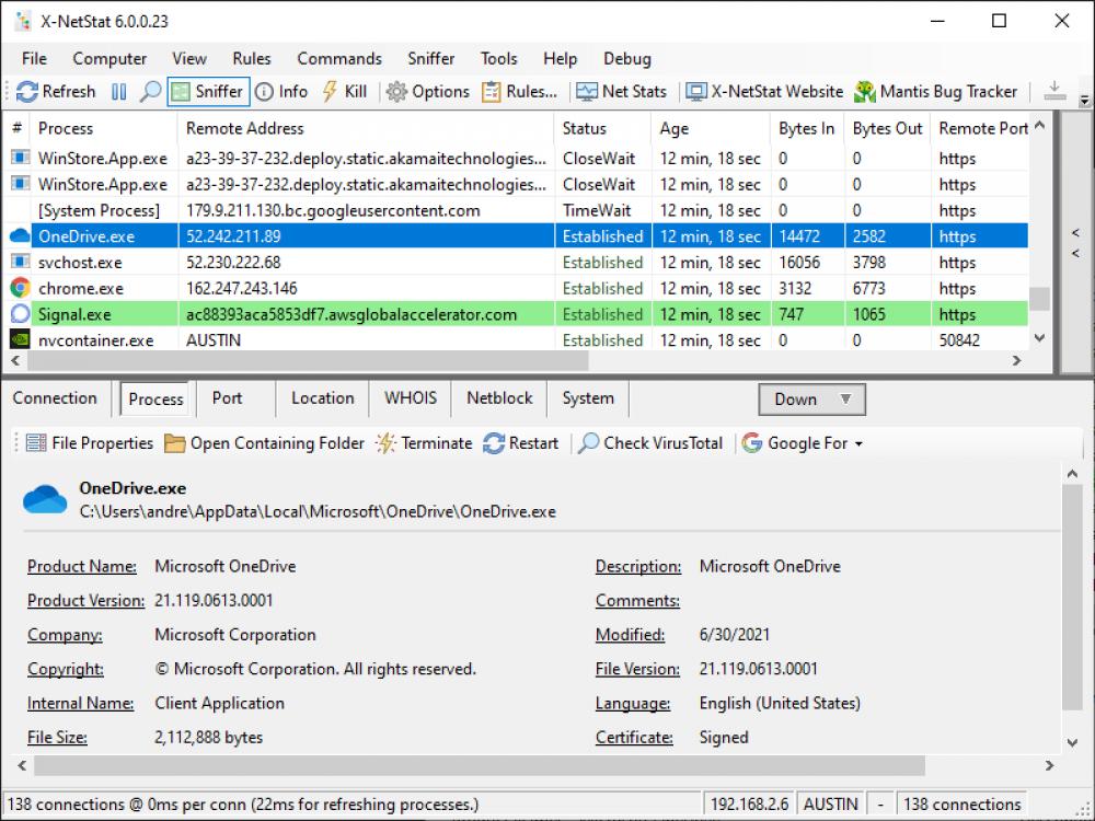 X-NetStat 6.0.0.31 (Shareware 76.11Mb)