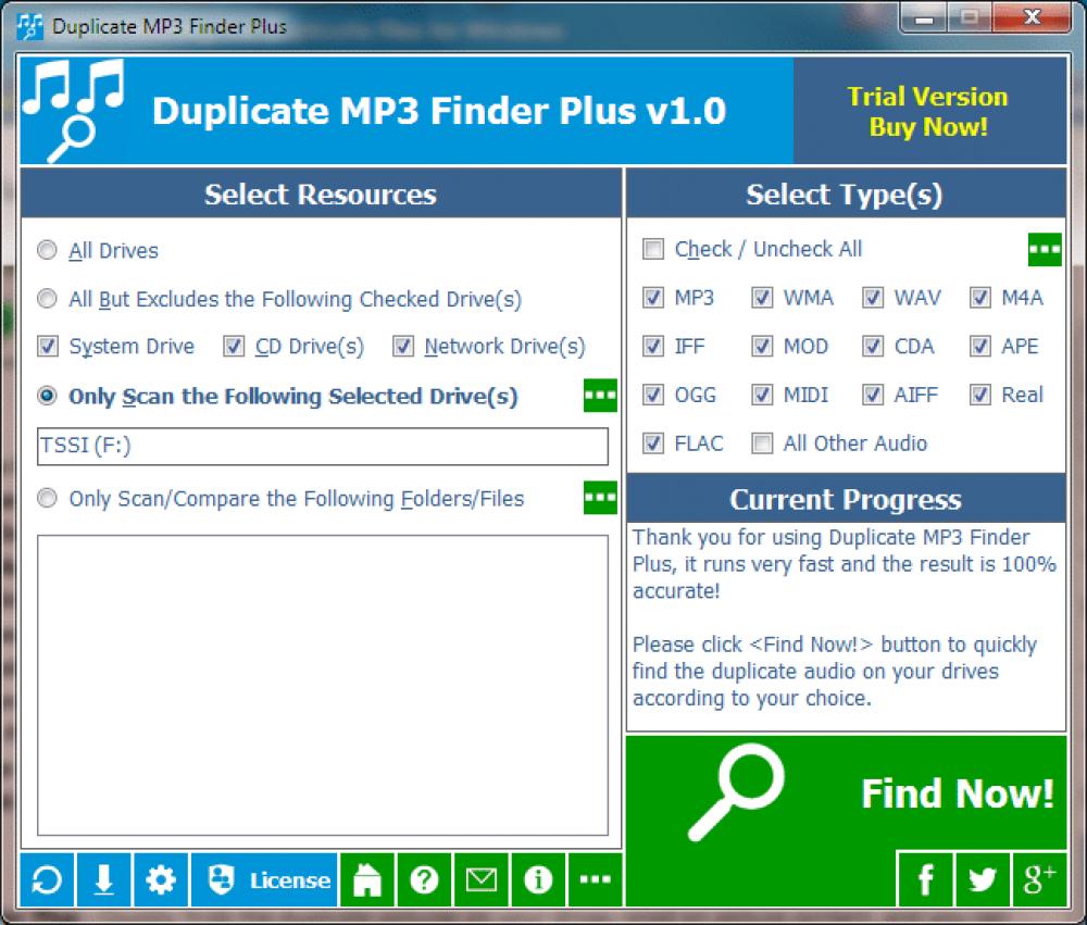 Duplicate MP3 Finder Plus 17.2 (Shareware 0.99Mb)