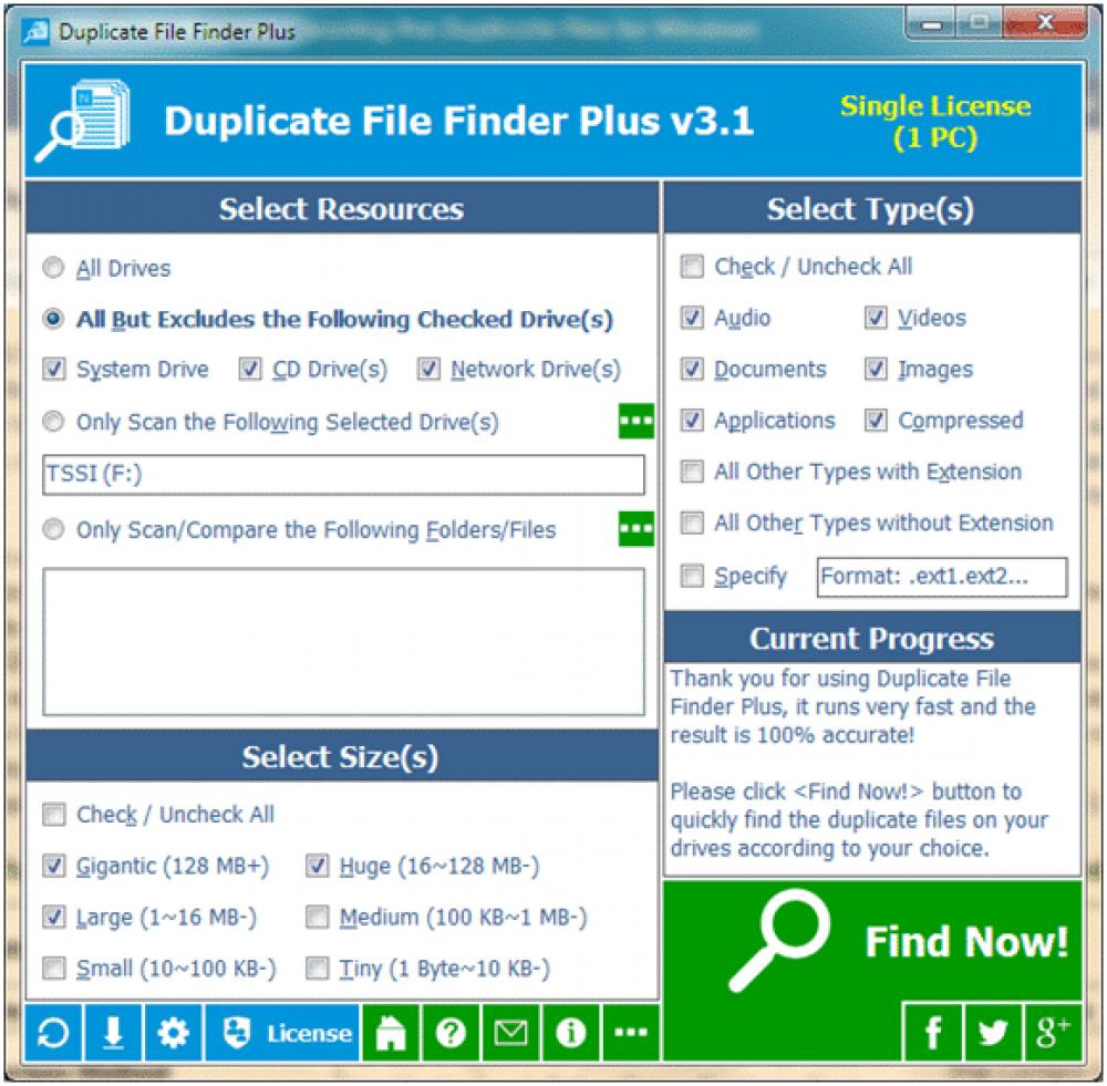 Duplicate File Finder Plus 21.0 (Shareware 1.01Mb)