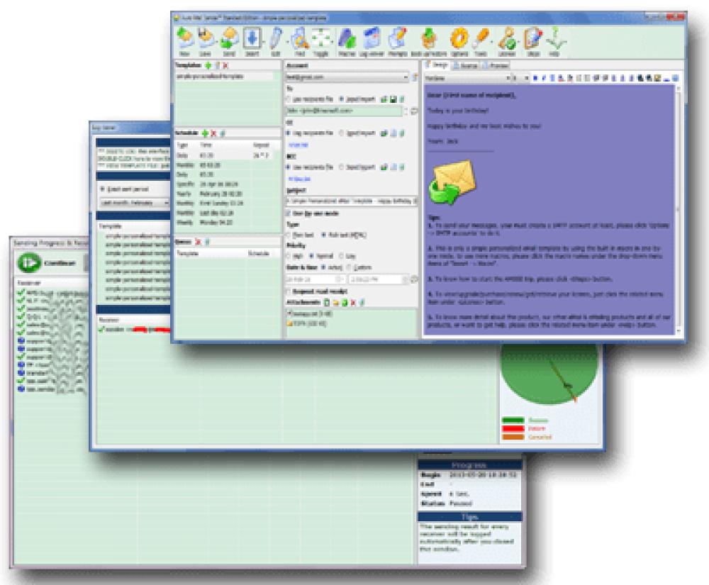 Auto Mail Sender Standard Edition 18.4 (Shareware 3.70Mb)